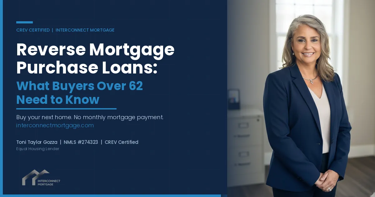 Toni Taylor Gozza Certified Reverse Mortgage Specialist explaining HECM for Purchase for Florida home buyers at Interconnect Mortgage in Palm Beach Gardens