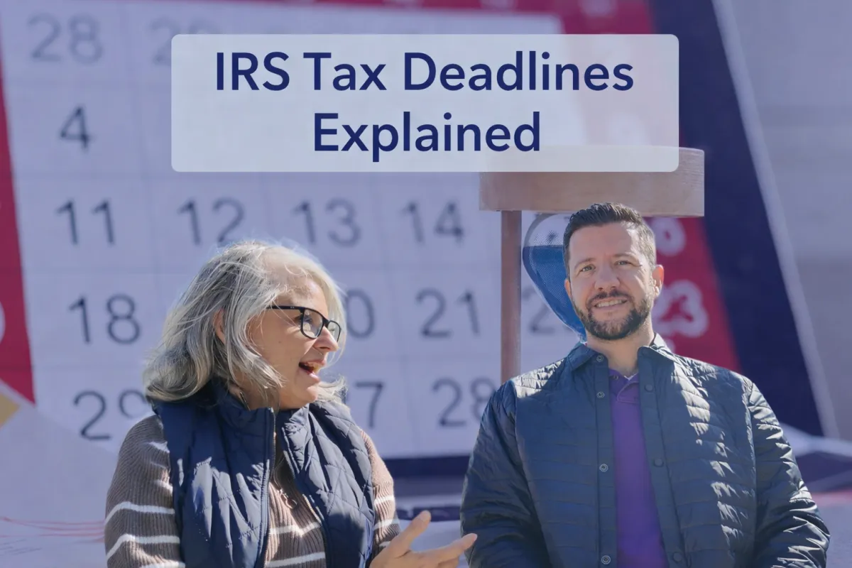 Toni Taylor of Interconnect Mortgage with tax expert Alexander Goussis discussing IRS tax deadlines for business owners and self-employed individuals