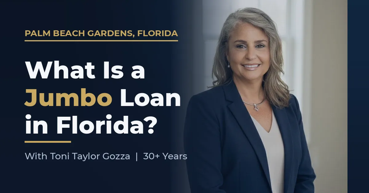 Toni Taylor Gozza of Interconnect Mortgage Inc. in Palm Beach Gardens Florida explaining jumbo loans