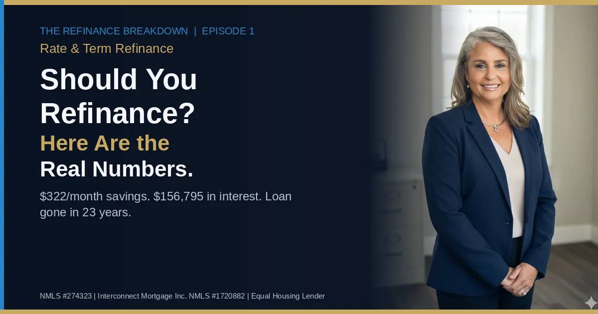 Toni Taylor Gozza, Senior Loan Originator at Interconnect Mortgage Inc. in Palm Beach Gardens Florida, explaining the three layers of savings in a rate and term mortgage refinance